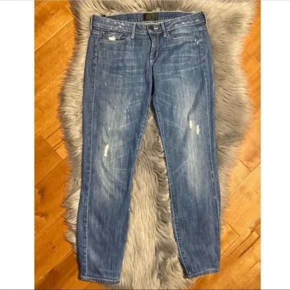 Vince Distressed Skinny Ankle Jeans Size 28 - Picture 5 of 8